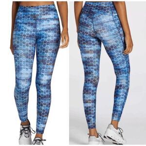 DSG Women's High Rise 7/8 Performance Pockets Leggings 50+ UV Blue Mermaid XS